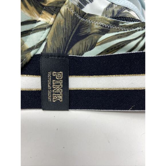 PINK Victoria’s Secret Wear Everywhere Lightly Lined T Shirt Bra 32B Palm Leaf - Picture 4 of 7